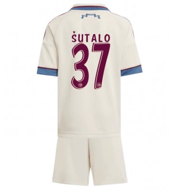 Ajax Josip Sutalo #37 Tredjetrøje Børn 2025-26 Kortærmet (+ Korte bukser)
